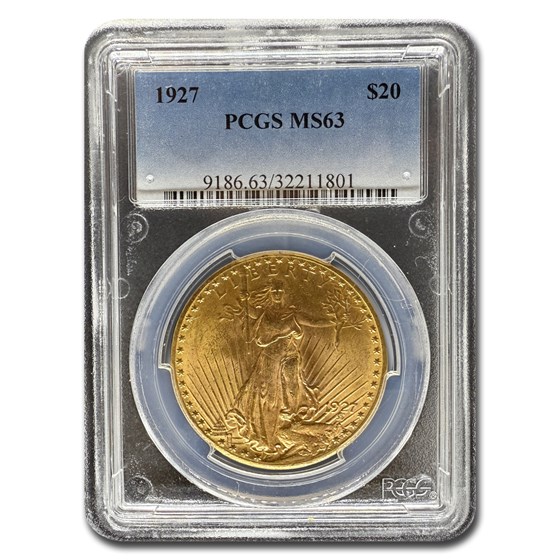 1927 $20 Saint-Gaudens Gold Double Eagle MS-63 PCGS 1927 $20 Saint-Gaudens Gold Double Eagle MS-63 PCGS